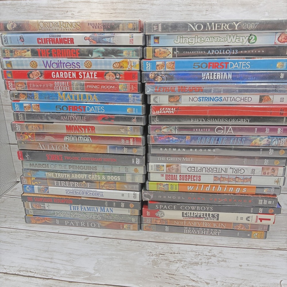 Large Lot of 40+ DVD Movies - Action, Comedy, Drama, Horror, Sci-Fi Collection